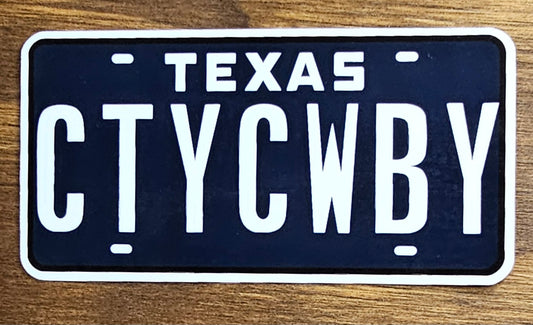 CTYCWBY License Plate Sticker